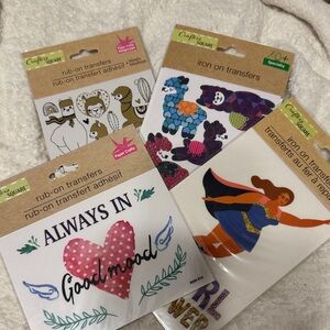 Crafting Transfers Set with Colorful Designs